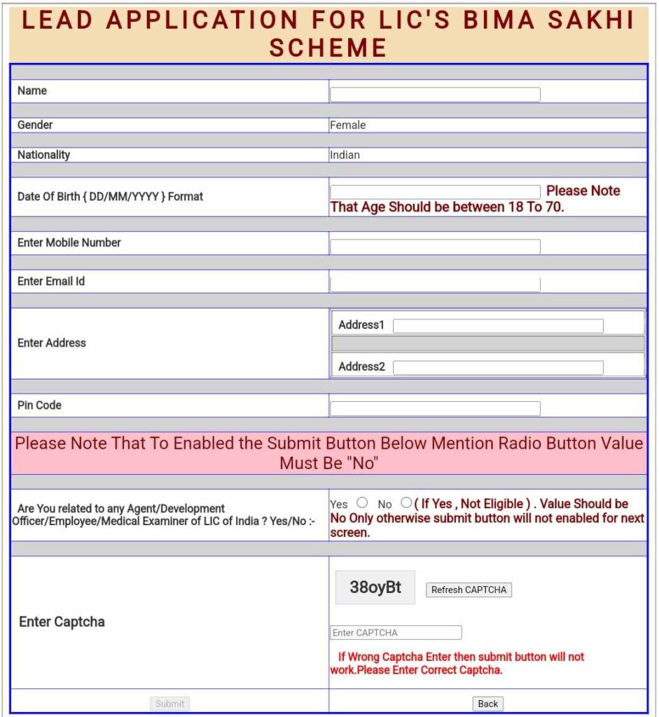 Bima sakhi yojana haryana apply online